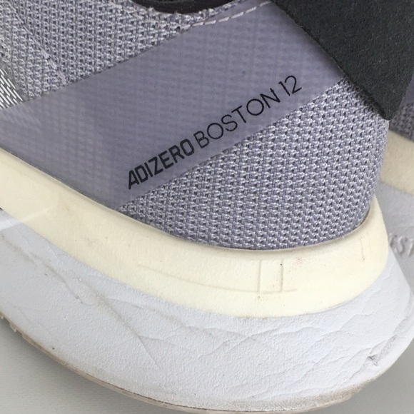 ADIDAS Adizero Boston 12 Running Shoes Gray Wht Size 7.5 Men\'s, 9 Women\'s main image 6
